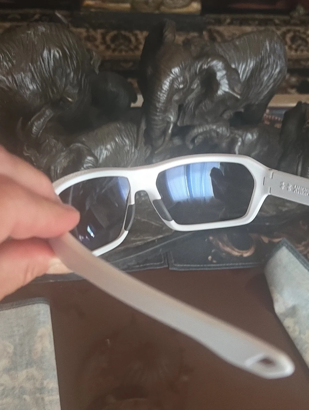 Under Armour White Sunglasses. With Polarized Tactical Lenses.